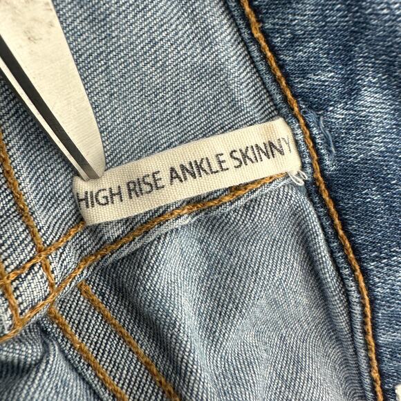 Rag & Bone High Rise Ankle Skinny Jean Levee Raw Hem Pockets Womens 26 - Picture 5 of 9